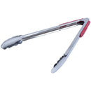 14-Inch Stainless Steel Red BBQ Tongs Kitchen Cook Tool Convenient Practica B6J5