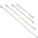 8 Piece Stainless Steel Necklace Bracelet Extender Chain, Set 4 Different L K4W7