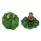 2x Artificial Lotus Leaf Frog Water Floating Ornament Pond Decoration