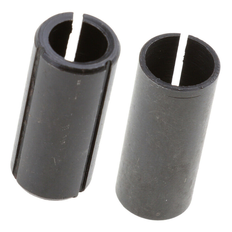 2pcs Woodworking Router Bit Collet Chuck Driver Adaptor Converter Power Tools