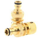 1pair Garden Hose Quick Connector 3/4- Inch GHT Brass Easy Connect FittingB Gw