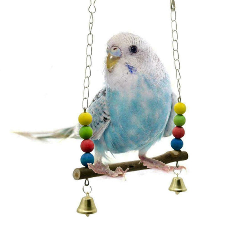 1pc Parrot Toys Bird Hanging Swing Cage Decoration Cockatiel Toys Durable B F4C6