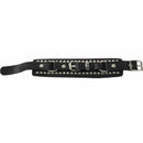 Fashion Punk Rivet Stud Fashion Unisex Leather Belt Bangle Bracelet (Black)
