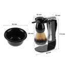 3 in 1 Shaving Soap Bowl+Shaving Brush+Shaving Stand Bristle Hair Shaver A
