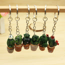 Cute Mini Simulation Cactus Key Chain Keyrings Hangbag Charm Plant Pendant