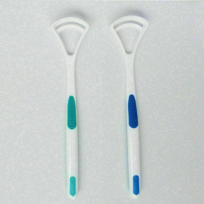 2pcs Plastic Tongue Tounge Cleaner Scraper Dental Care Mouth Oral Tools Hyg W7S8