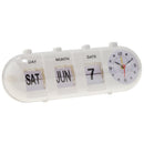 Creative Manual Flip Clock Simple Desk Down Page Clocks Table Clock-White