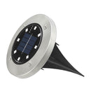 8LED Solar Underground Light Waterproof Color Changing Garden Buried Lamp
