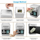 Cartoon Electronic ATM Password Piggy Bank Cash Coin Can Auto Scroll Paper