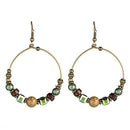 Bohemia Earrings For Women Ethnic Big Circle Round Rings Hollow Tassel Earr