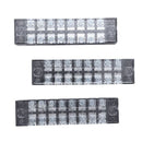 3 Pcs 600V 15A 8 Positions Dual Rows Covered Barrier Screw Terminal Block S W8K3