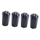 Set Of 4 Hiking Stick Tips Anti-slip Walking Pole Cap End Protector Black