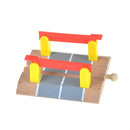 Wooden Railway Accessories Railroad Crossing Bridge Train Slot Track Toys 3C