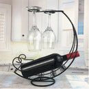 1X(Creative Wine Rack Hanging Wine Glass Holder Pirate Ship Shape Bar Wine