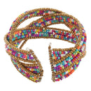 New Fashion Lady Bohemian Beaded Bangle Bracelet Multilayer Jewelry D5U4