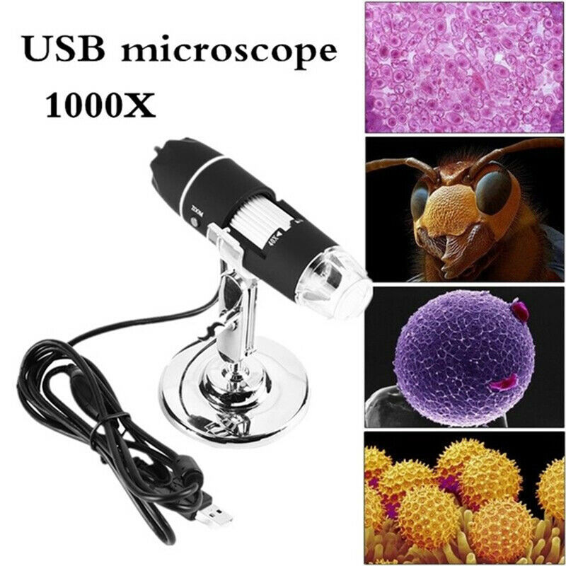8 LED 1000X USB Digital Microscope Endoscope Magnifier PC CaSEAU