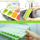 Ice Square Trays 2 Pack, Easy-Release Silicone and Flexible 14-Ice Trays wi Y9Z3