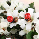 100PCS/Lot Red Wooden Ladybug Sponge Self-adhesive Stickers Cute Baby