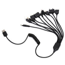 Universal 10 in 1 Multi-Function Cell Phone Game USB Charging Cable ChargerO Cy