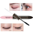 2 IN 1 Black Waterproof Mascara Volume 4D Silk Fiber Lash to Color Easy Mak R3A0