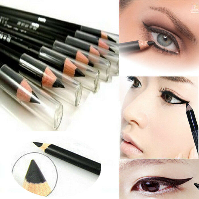 2Pcs EyeLiner Smooth Black Waterproof Cosmetic Beauty Makeup Eyeliner Pencil _AU