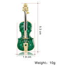 Musical Violin Brooches For Women Enamel Alloy Brooches Pins Girls Scarf Sw S8Z8