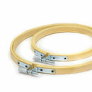 Embroidery Hoops for Cross Stitch (6 Pack) Premium Round Bamboo Hoop Kit Bu