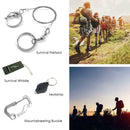 5 in 1 Outdoor Survival Kit Whistle Carabiner Wire Saw First Aid Tools
