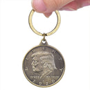 New Coin Keychain President Trump 2020 Bronze Memorial Crafts Collection Gift