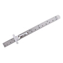 6" Stainless Steel Pocket Rule Handy Ruler with inch 1/32â€ mm/metric Graduatio_