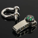 Stainless Adjustable Buckle Paracord Survival Bracelet Shackle W/ Compass SM TE