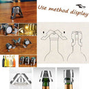 1X(Set Of 4 Stainless Steel Vacuum Sealed Wine Champagne And Sparkling Wine