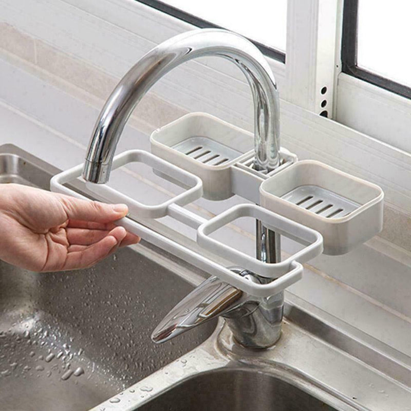 1* Kitchen Storage Rack Holder Sink Drainer Bathroom Soap Shelf Organizer S S6V7