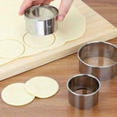 5pcs Round Circle Stainless Steel Cookie Biscuit DIY Baking Pastry M Top