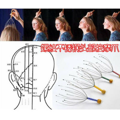 5PCS Head Scalp Neck Stress Relax Massage Claw Massager Anxiety Tension Relax