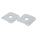 2 Pcs 35MMx35MM Metal Square Guitar Jack Plates JackPlate Cover for LP Elec