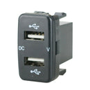 Car Charger Socket Dual Usb Port Charging Volt Display Adapter Fit for Toyo V5O6