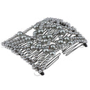 Retro Magic Double Hair Combs Clips Stretchy Pearls Beads for Thick Hair