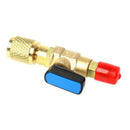 1/4" Male to 1/4" Female Straight Ball Valve SAE AC Charging For R22 Refrigerant