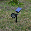 Solar 7 LED Spotlight Garden Lamp Yard Lawn Landscape Lights Waterproof Outdoor