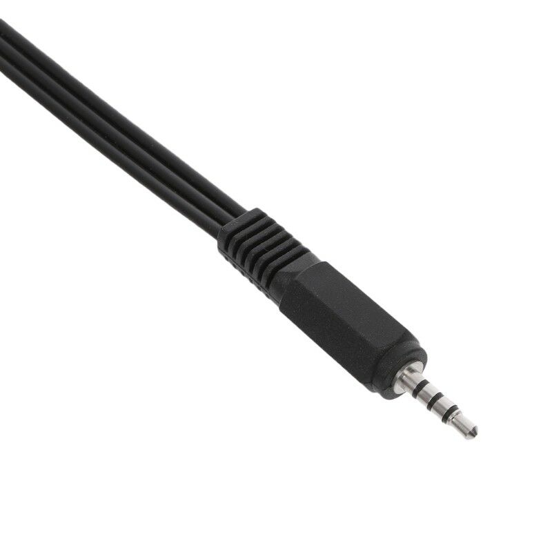 3.5 mm Jack Male To 3 RCA Female Converters Audio Video Cable Stereo Adapter New