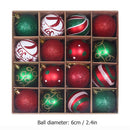 16pcs 6cm Christmas Decoration Balls Tree Hanging Ball Home Ornament (F)