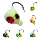 6Pcs Winter Ice Fishing Jig Head Barbed Hooks Lure Bait Set 15mm/1.1 A6I7 Z7F0