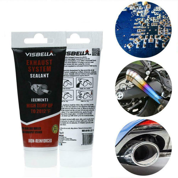 Car Exhaust System Pipe Repair Kit High Temperature to 1100C Cement Sealant 2019