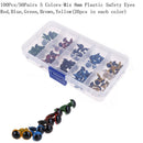100Pcs/box 5 colors-Mix 8mm plastic safety eyes for plush animal OZ