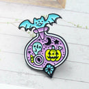 Pumpkin Ghost Badges Brooch Halloween Bat Bottle Backpack Pins Jewelry Gift