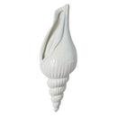 White Ceramic Pottery Sea Shell Conch Flower Vase Home Wall Hanging Decor
