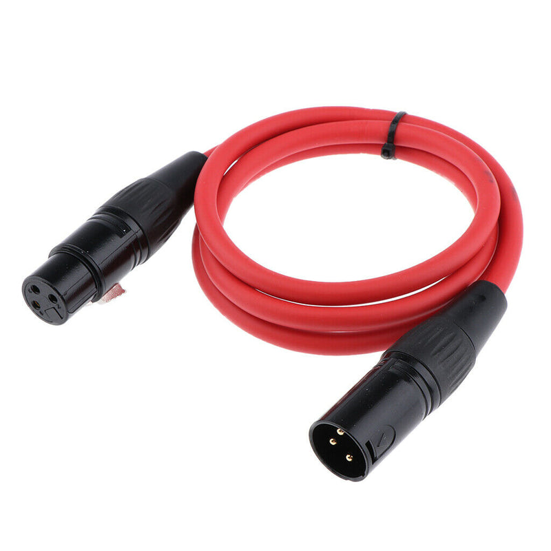 2 Pieces 3-Pin XLR Male to Female Mic Cable Fit for Studio Recording 0.5m+1m