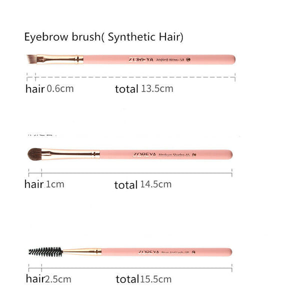 Zoreya Brand 3Pcs Face Makeup Brush Eye Make Up Tools Portable Makeup Brush Z1J1