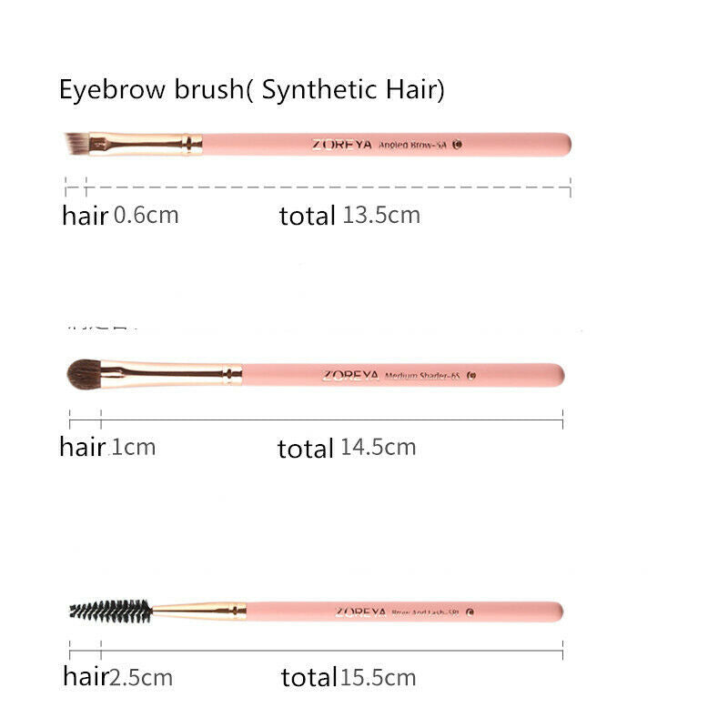 Zoreya Brand 3Pcs Face Makeup Brush Eye Make Up Tools Portable Makeup Brush Z1J1